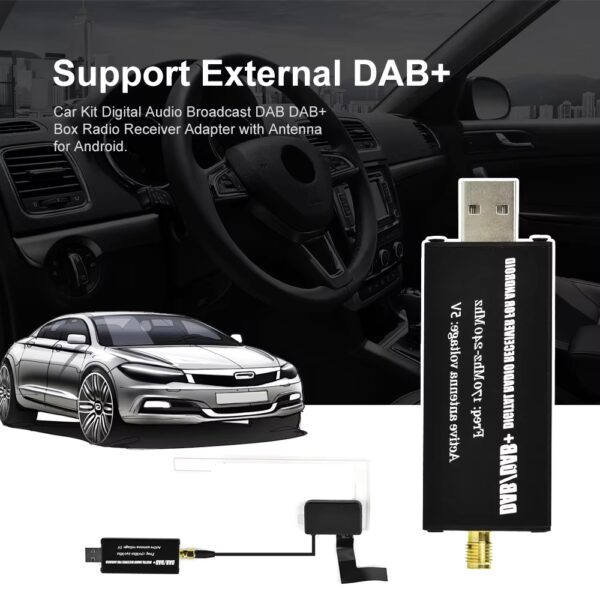 Dab radio antenna adopter